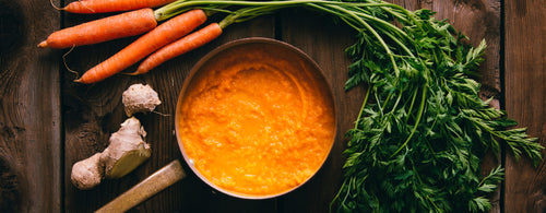 Carrot, ginger and coconut immune boosting soup