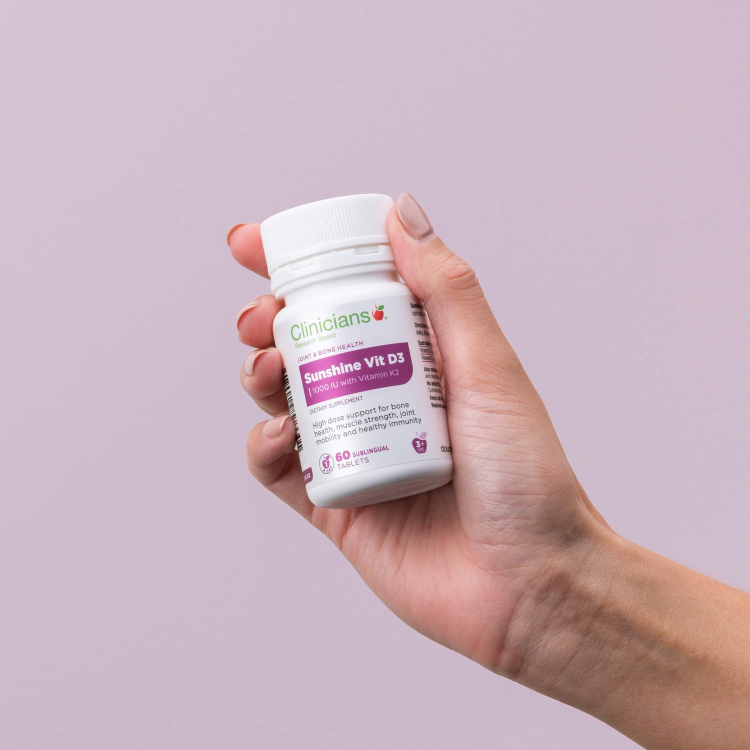 Hand holding product packaging